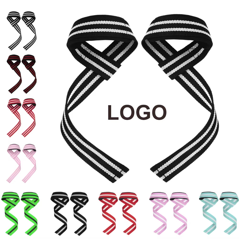 Fitness Lifting Wrist Straps Brace for Weightlifting Crossfit Bodybuilding Gym Strap Wrist Support Custom Logo
