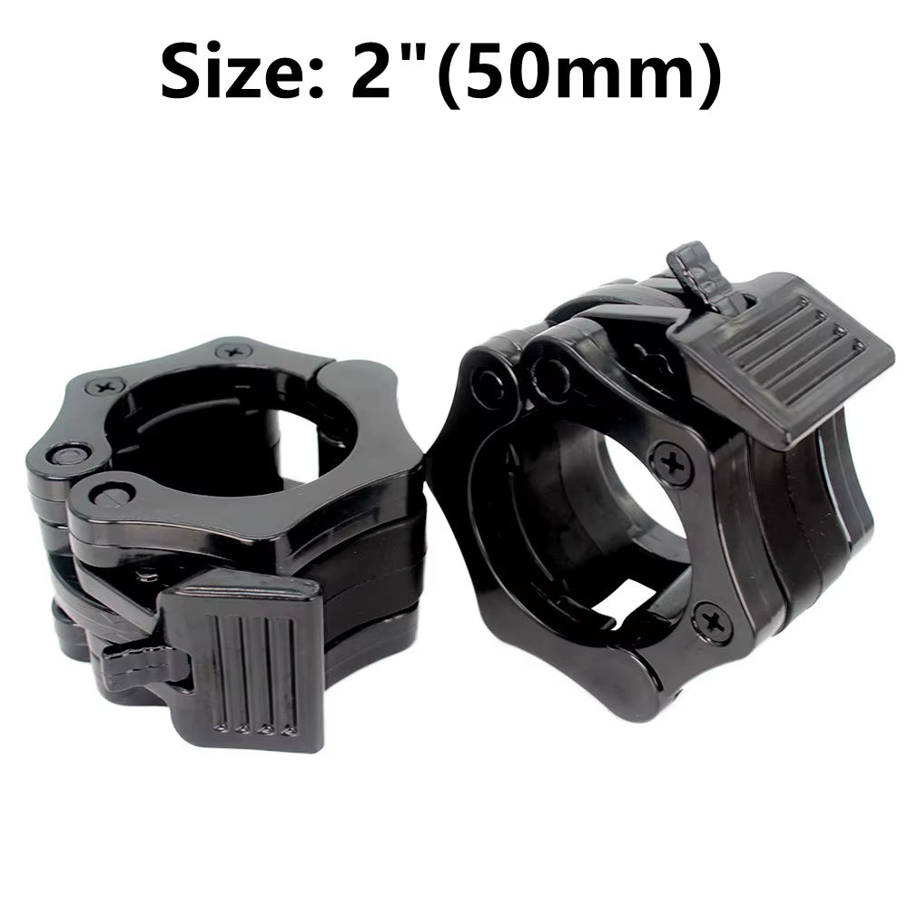 Pair of Locking 25/50Mm Diameter Standard Bar Dumbbell Barbell Collars Lock Clips Clamp Weight Lifting Gym Fitness Bodybuilding
