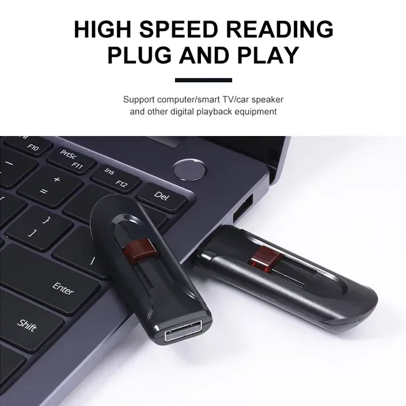 Retractable USB Flash Drive 128GB Plastic Memory Stick 64GB Creative Business Gift Pen Drive 32GB Red Pendrive Real Capacity 16G