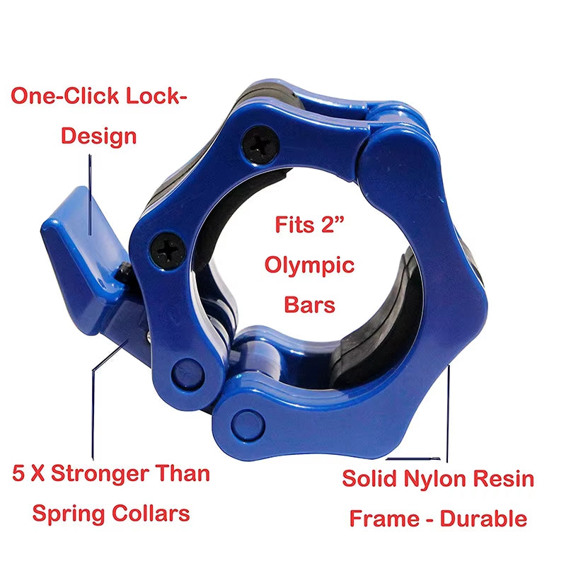 1PC Nylon Safety Dumbbell Barbell Bar Clip Collar Lock Clamps Pro O-Rod Chuck Weight Lifting Bar Snap Gym Fitness Accessories