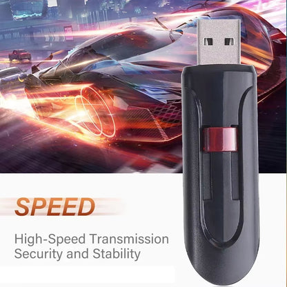 Retractable USB Flash Drive 128GB Plastic Memory Stick 64GB Creative Business Gift Pen Drive 32GB Red Pendrive Real Capacity 16G
