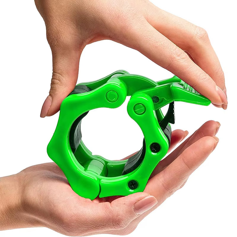 1PC Nylon Safety Dumbbell Barbell Bar Clip Collar Lock Clamps Pro O-Rod Chuck Weight Lifting Bar Snap Gym Fitness Accessories