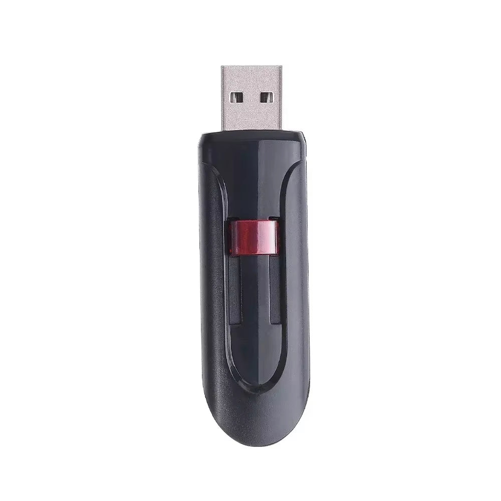 Retractable USB Flash Drive 128GB Plastic Memory Stick 64GB Creative Business Gift Pen Drive 32GB Red Pendrive Real Capacity 16G
