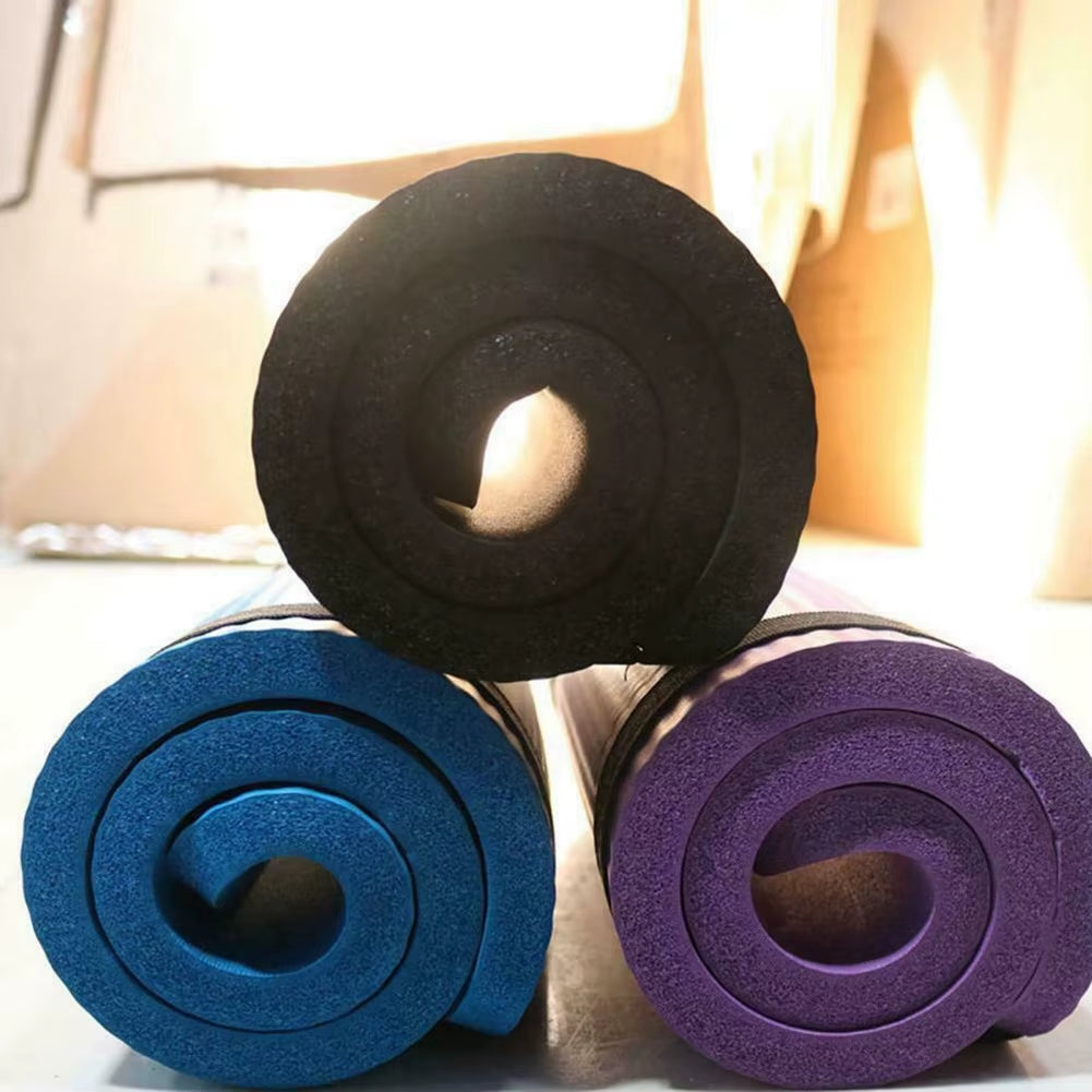 15MM Thick Yoga Mat Comfort Foam Knee Elbow Pad Mats for Exercise Yoga Pilates Indoor Pads Fitness Training,Black
