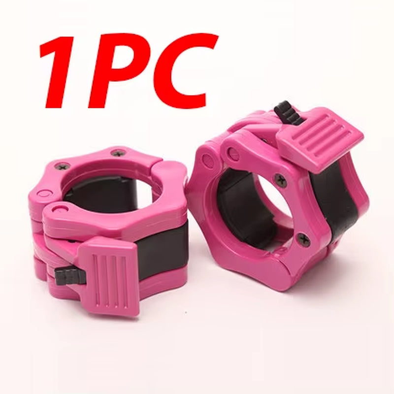 1PC Nylon Safety Dumbbell Barbell Bar Clip Collar Lock Clamps Pro O-Rod Chuck Weight Lifting Bar Snap Gym Fitness Accessories