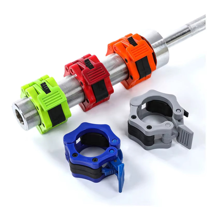 1PC Nylon Safety Dumbbell Barbell Bar Clip Collar Lock Clamps Pro O-Rod Chuck Weight Lifting Bar Snap Gym Fitness Accessories